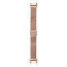 For Fitbit Charge 5 Milan Steel Double Buckles Strap Watch Band(Rose Gold) - 1