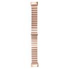 For Fitbit Charge 5 One-bead Steel Strap Watch Band(Rose Gold) - 1