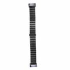 For Fitbit Charge 5 One-bead Steel Strap Watch Band(Black) - 1