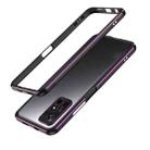 For Xiaomi Redmi Note 11 Aurora Series Lens Protector + Metal Frame Phone Case(Black Purple) - 1
