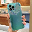 For iPhone 12 mini Love-heart Colorful TPU Phone Protective Case (Blue) - 1