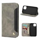 For iPhone 13 Pro Max Skin Feel Splicing Leather Phone Case (Grey) - 1