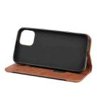 For iPhone 12 Skin Feel Splicing Leather Phone Case(Brown) - 5