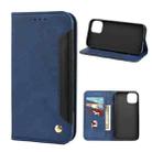 For iPhone 12 mini Skin Feel Splicing Leather Phone Case (Blue) - 1