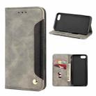 Skin Feel Splicing Leather Phone Case For iPhone 6 Plus & 6s Plus(Grey) - 1