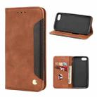 Skin Feel Splicing Leather Phone Case For iPhone 6 & 6s(Brown) - 1