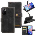 For Xiaomi Redmi Note 11 4G / Note 11S 4G International Version Copper Buckle Horizontal Flip Leather Phone Case(Black) - 1