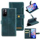 For Xiaomi Redmi Note 11 4G / Note 11S 4G International Version Copper Buckle Horizontal Flip Leather Phone Case(Green) - 1