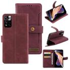 For Xiaomi Redmi Note 11 Pro / Note 11 Pro+ Copper Buckle Horizontal Flip Leather Phone Case(Maroon) - 1