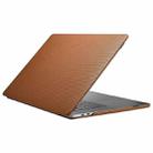 For MacBook Air 13.3 inch A2179 / A2337 / A1932 ICARER Top Layer Cowhide Leather Ultra-thin Anti-fall Laptop Case(Brown) - 1