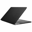 For MacBook Air 13.3 inch A2179 / A2337 / A1932 ICARER Top Layer Cowhide Leather Ultra-thin Anti-fall Laptop Case(Black) - 1