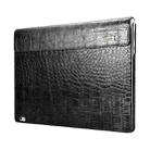 For Microsoft Surface Book 1 / 2 / 3 (i5 CPU) ICARER Crocodile Texture Leather Laptop Protective Case(Black) - 1