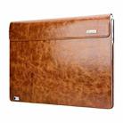 For Microsoft Surface Book 1 / 2 / 3 (i5 CPU) ICARER Oil Wax Leather Laptop Protective Case(Brown) - 1