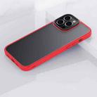 For iPhone 13 Frosted Back Shockproof Phone Case(Red) - 1