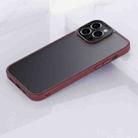 For iPhone 13 Frosted Back Shockproof Phone Case(Rose Red) - 1