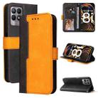 For OPPO Realme 8i Business Stitching-Color Horizontal Flip PU Leather Phone Case(Orange) - 1