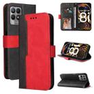 For OPPO Realme 8i Business Stitching-Color Horizontal Flip PU Leather Phone Case(Red) - 1
