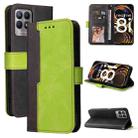 For OPPO Realme 8i Business Stitching-Color Horizontal Flip PU Leather Phone Case(Green) - 1