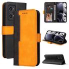 For OPPO Realme GT Neo2 Business Stitching-Color Horizontal Flip PU Leather Phone Case(Orange) - 1