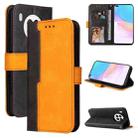 For Huawei nova 8i / Honor 50 Lite 5G Business Stitching-Color Horizontal Flip PU Leather Phone Case(Orange) - 1