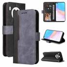 For Huawei nova 8i / Honor 50 Lite 5G Business Stitching-Color Horizontal Flip PU Leather Phone Case(Gray) - 1