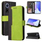 For Huawei nova 9 / Honor 50 5G Business Stitching-Color Horizontal Flip PU Leather Phone Case(Green) - 1