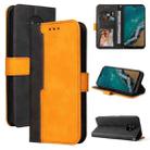 For Nokia G50 Business Stitching-Color Horizontal Flip PU Leather Phone Case(Orange) - 1