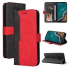 For Nokia G50 Business Stitching-Color Horizontal Flip PU Leather Phone Case(Red) - 1