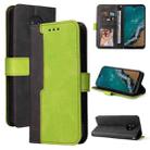 For Nokia G50 Business Stitching-Color Horizontal Flip PU Leather Phone Case(Green) - 1