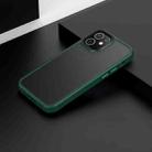 For iPhone 12 mini Frosted Back Shockproof Phone Case (Deep Green) - 1