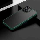For iPhone 12 / 12 Pro Frosted Back Shockproof Phone Case(Deep Green) - 1