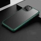 For iPhone 11 Pro Max Frosted Back Shockproof Phone Case (Deep Green) - 1