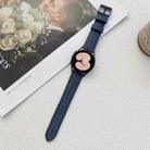 22mm Crazy Horse Texture Frosted Leather Strap Watch Band(Blue) - 1