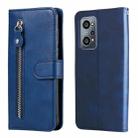 For OPPO Realme GT Neo2 Calf Texture Zipper Horizontal Flip Leather Phone Case(Blue) - 1