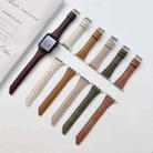 Knife Tail Shaped Cowhide Watch Band For Apple Watch Series 8&7 41mm / SE 2&6&SE&5&4 40mm / 3&2&1 38mm(Coffee) - 2