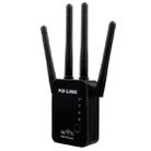 Wireless Smart WiFi Router Repeater with 4 WiFi Antennas, Plug Specification:EU Plug(Black) - 2