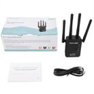 Wireless Smart WiFi Router Repeater with 4 WiFi Antennas, Plug Specification:EU Plug(Black) - 5