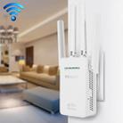 Wireless Smart WiFi Router Repeater with 4 WiFi Antennas, Plug Specification:UK Plug(White) - 1