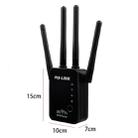 Wireless Smart WiFi Router Repeater with 4 WiFi Antennas, Plug Specification:US Plug(Black) - 3