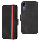 For Galaxy A2 Core Retro Frosted Oil Side Horizontal Flip Case with Holder & Card Slots(Black) - 1