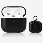 Crazy Horse Texture Earphone Protective Case with Hang Buckle For AirPods 3(Black) - 1