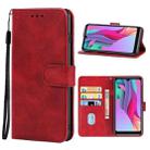 Leather Phone Case For ZTE Blade A5 (2020)(Red) - 1