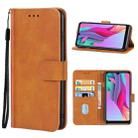 Leather Phone Case For ZTE Blade A5 (2020)(Brown) - 1