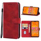 Leather Phone Case For Xiaomi Poco M2(Red) - 1