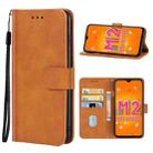 Leather Phone Case For Xiaomi Poco M2(Brown) - 1