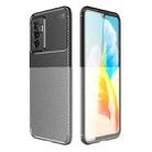 For vivo S10e Carbon Fiber Texture Shockproof TPU Phone Case(Black) - 1