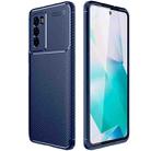 For vivo T1 Carbon Fiber Texture Shockproof TPU Phone Case(Blue) - 1