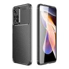 For Xiaomi Redmi Note 11 Pro China Version Carbon Fiber Texture Shockproof TPU Phone Case(Black) - 1