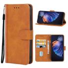 Leather Phone Case For Tecno Camon 17 Pro(Brown) - 1