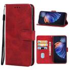 Leather Phone Case For Tecno Camon 17P(Red) - 1